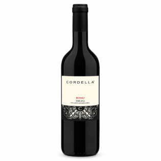 Botella de vino tinto Cordella Rosso Toscana IGT