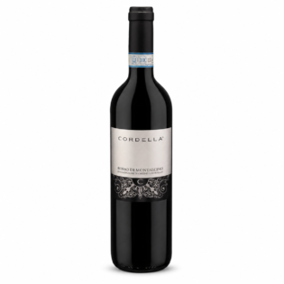 Botella de vino Cordella Rosso di Montalcino DOC